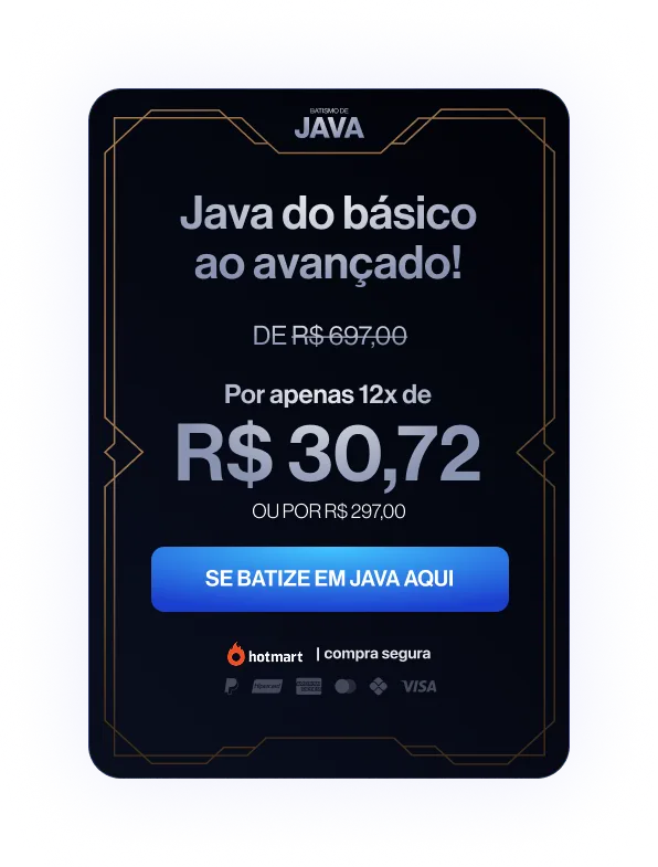 Preço Batismo de Java
